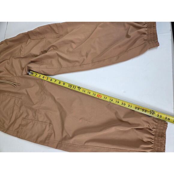 Old Navy Stretch Tech Dry Jogger Pants L Women Quick Dry Taupe Tan Athletic - Picture 2 of 4